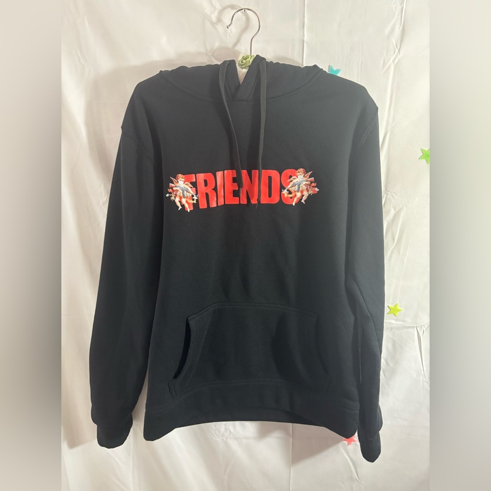 VLONE Friends Black Hoodie with Angel Graphic Size M‎